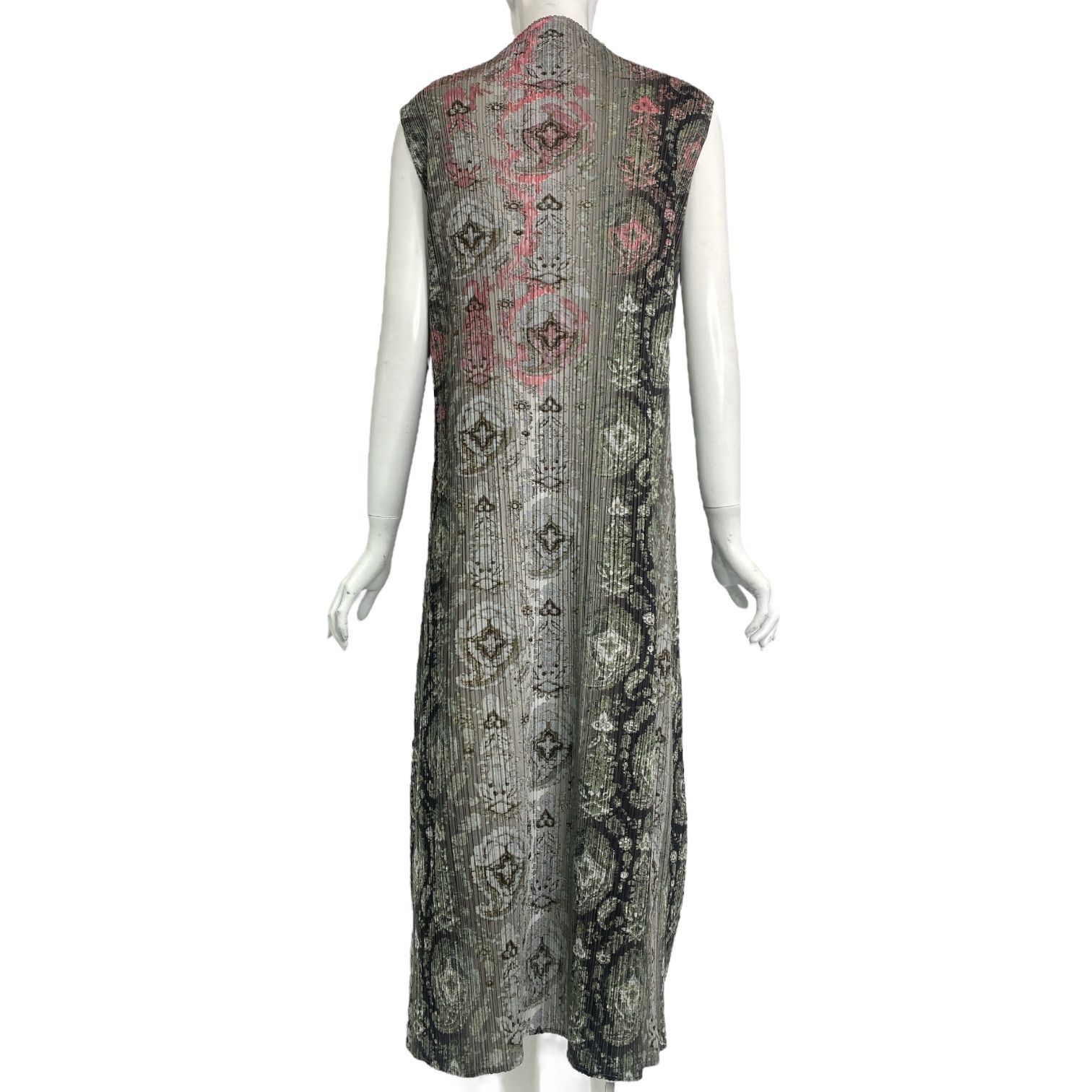 プリーツプリーズ 総柄　ロングワンピース　サイズ2 PLEATS PLEASE ISSEY MIYAKE - 極美品 プリーツプリーズ イッセイ