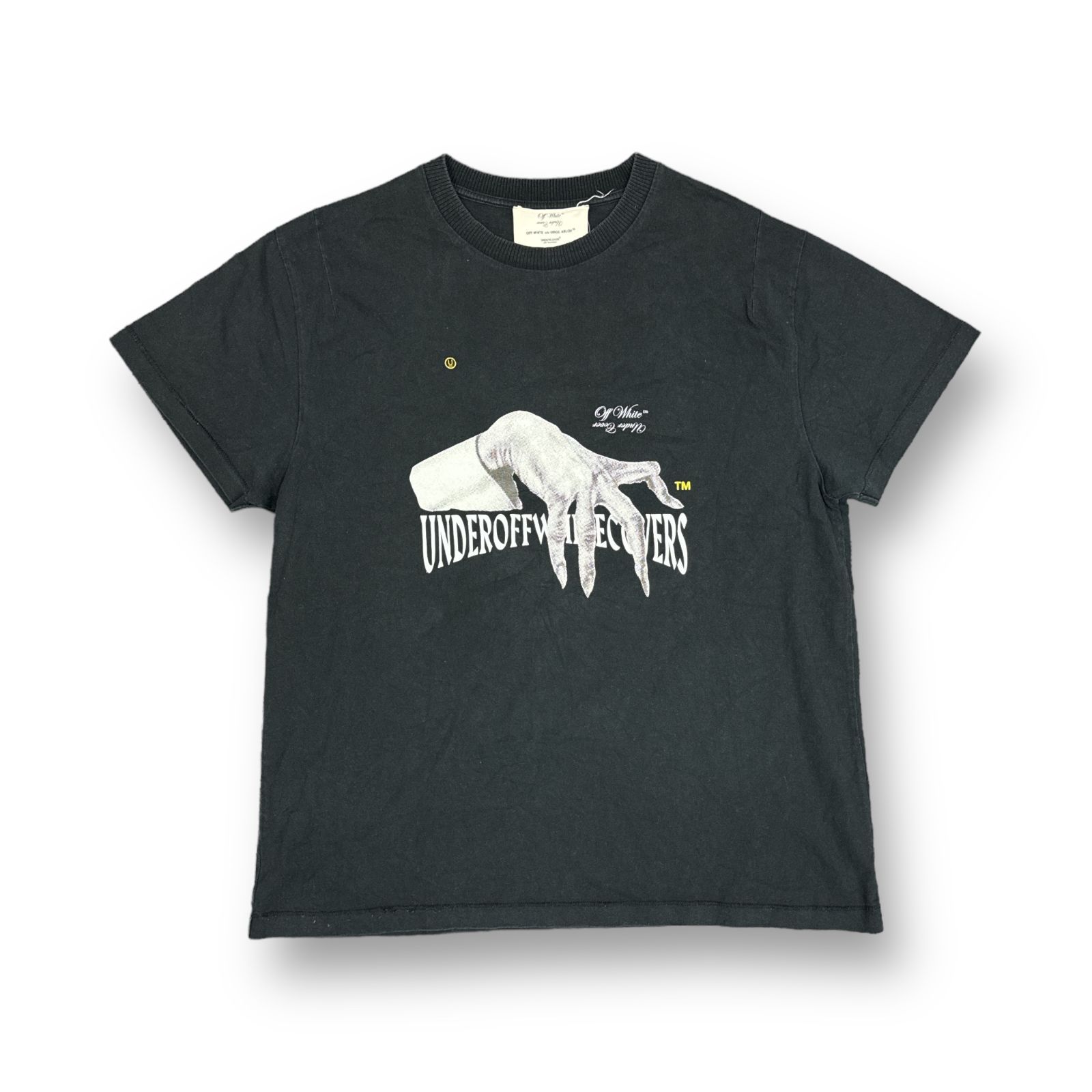 OFF-WHITE × UNDERCOVER 19AW HAND DART S/S T-SHIRT ハンドダートTシャツ カットソー オフホワイト  アンダーカバー コラボ OMAA061G19877011 ブラック S 64584A5 - メルカリ