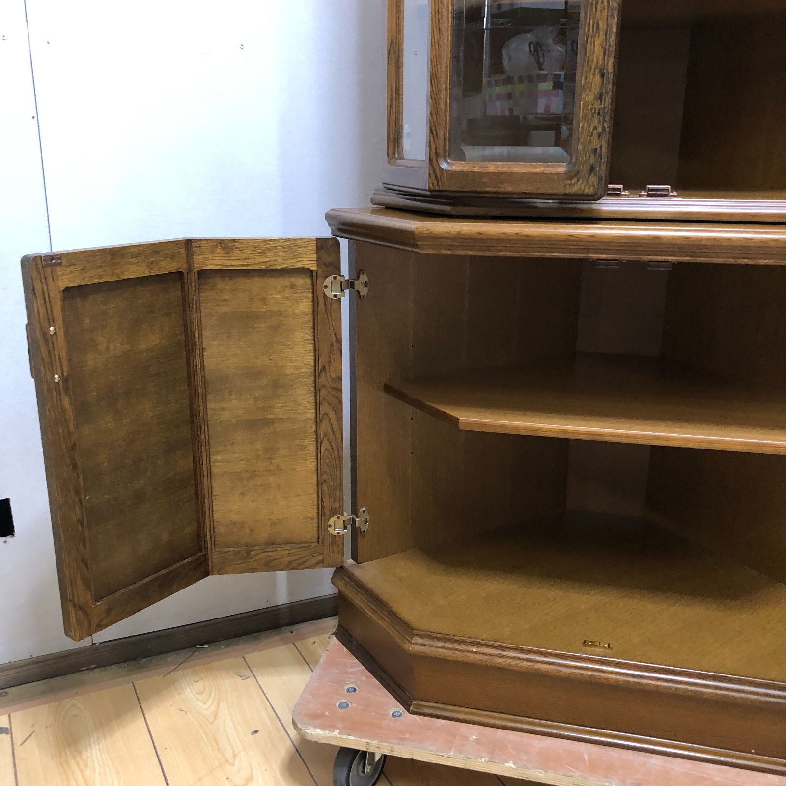 池太木工 シャネル コーナー飾棚 ガラスキャビネット 250720- シャネル