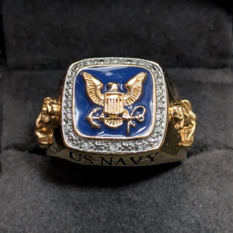 ダンベリーミント アメリカ海軍 US Navy ミリタリーリング 14K