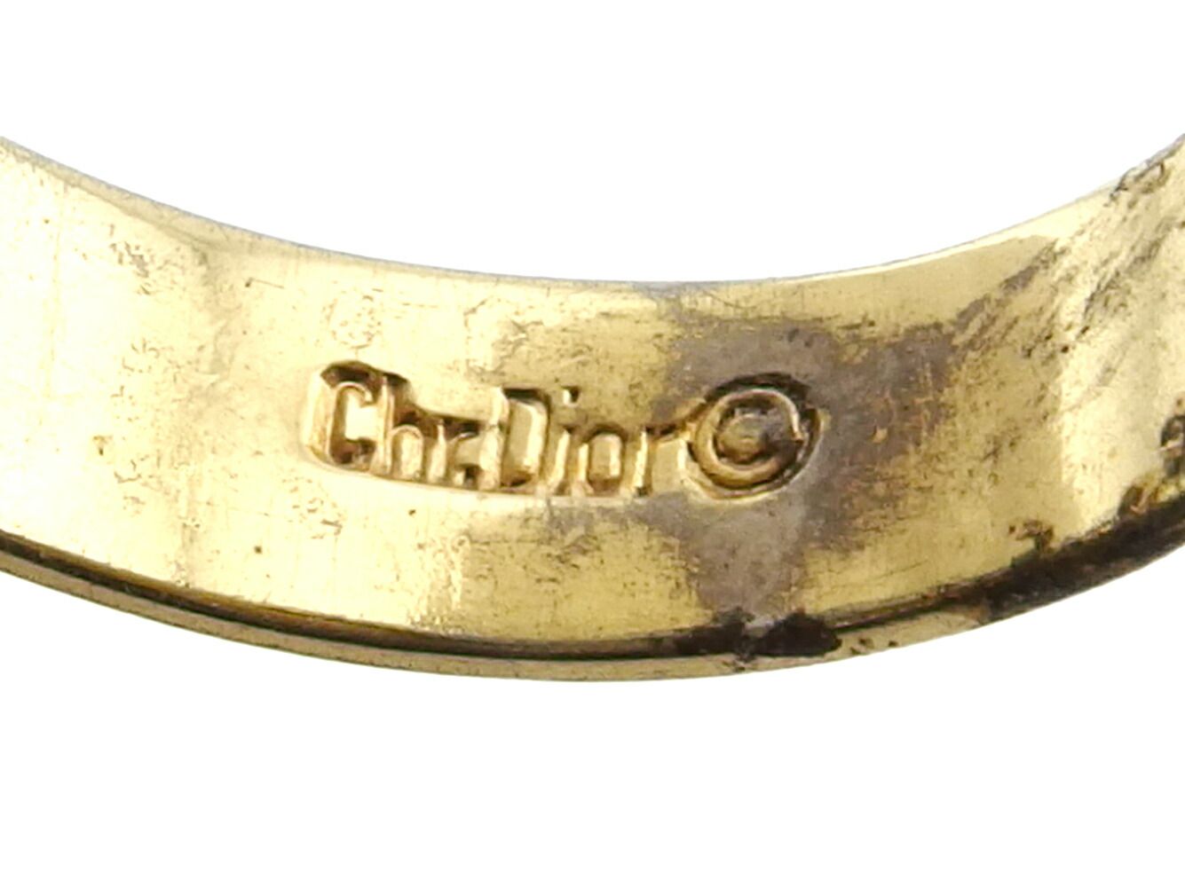 ディオール Dior リング・指輪 ラインストーン レディース 中古