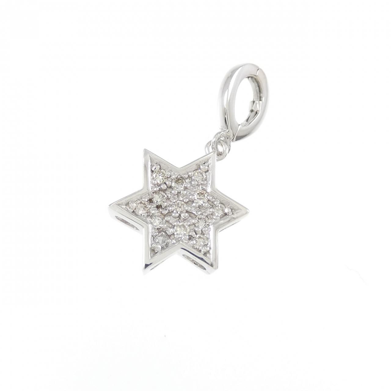 K18WG ダイヤモンド ペンダント 0.13CT