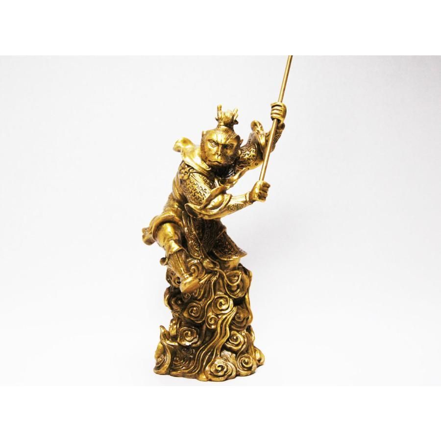 孫悟空 置物 特大サイズ 西遊記 斉天大聖 申年 黄銅製 開運