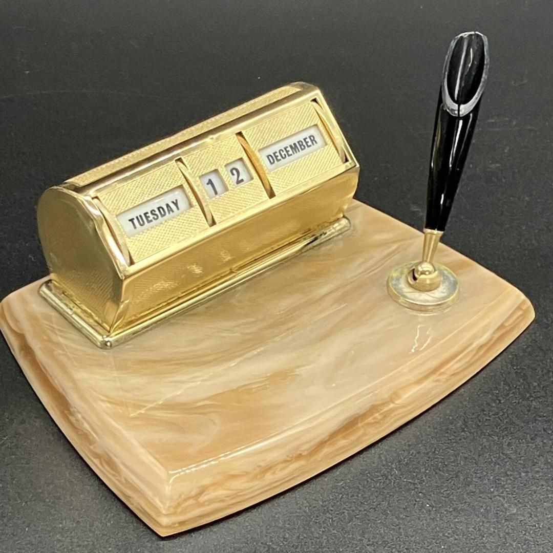 英国ビンテージ　デスクカレンダー 万年 卓上カレンダー ステーショナリー　真鍮 英国ビンテージ 】 デスクカレンダー 万年 卓上カレンダー