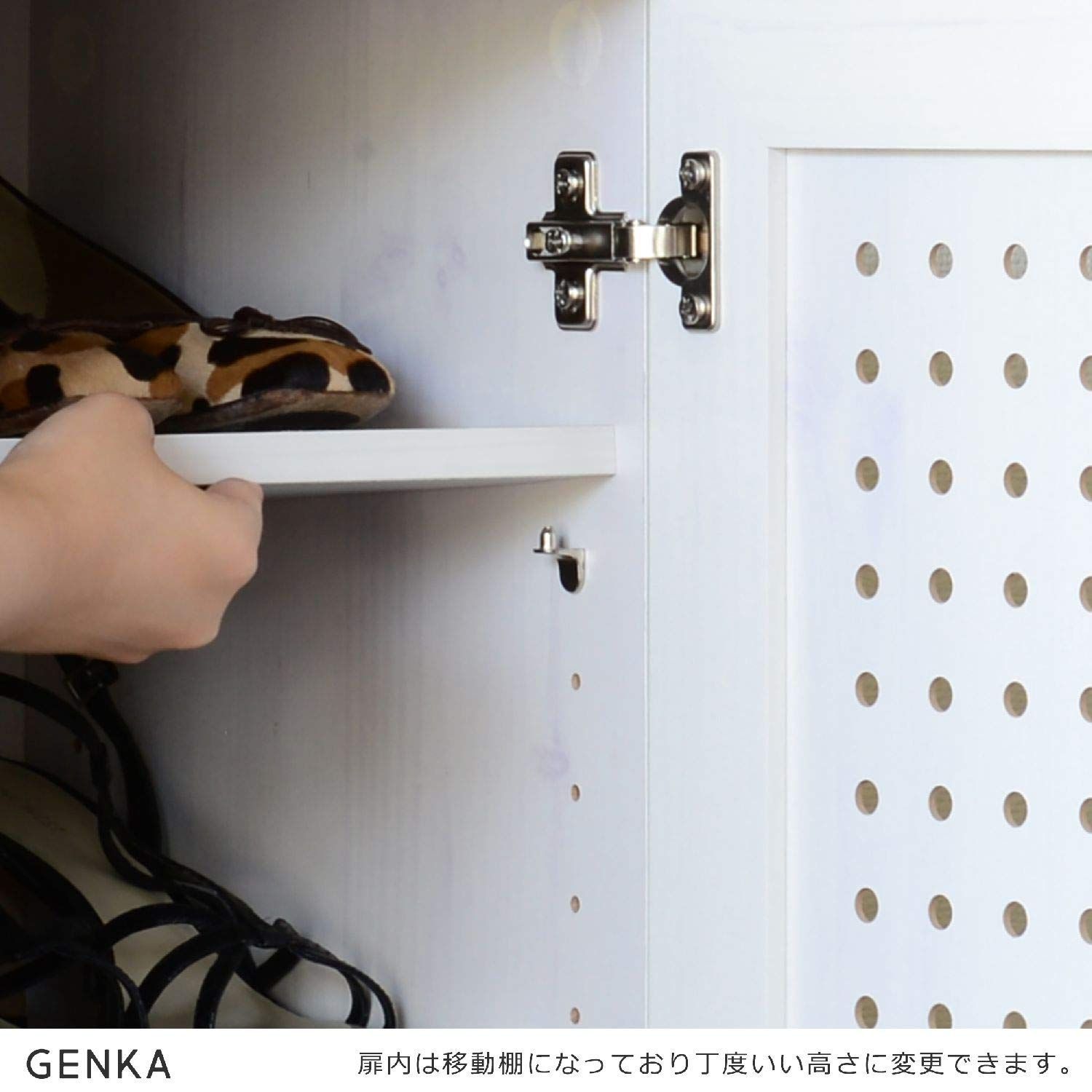 10 15足収納 GK95-60 可動棚 通気性 ホワイト 高さ93.5cm 奥行35cm 幅58cm WH ロータイプ 下駄箱 シューズボックス GENKA 佐藤産業 MARWIL-DEMENAGEMENTS_CH