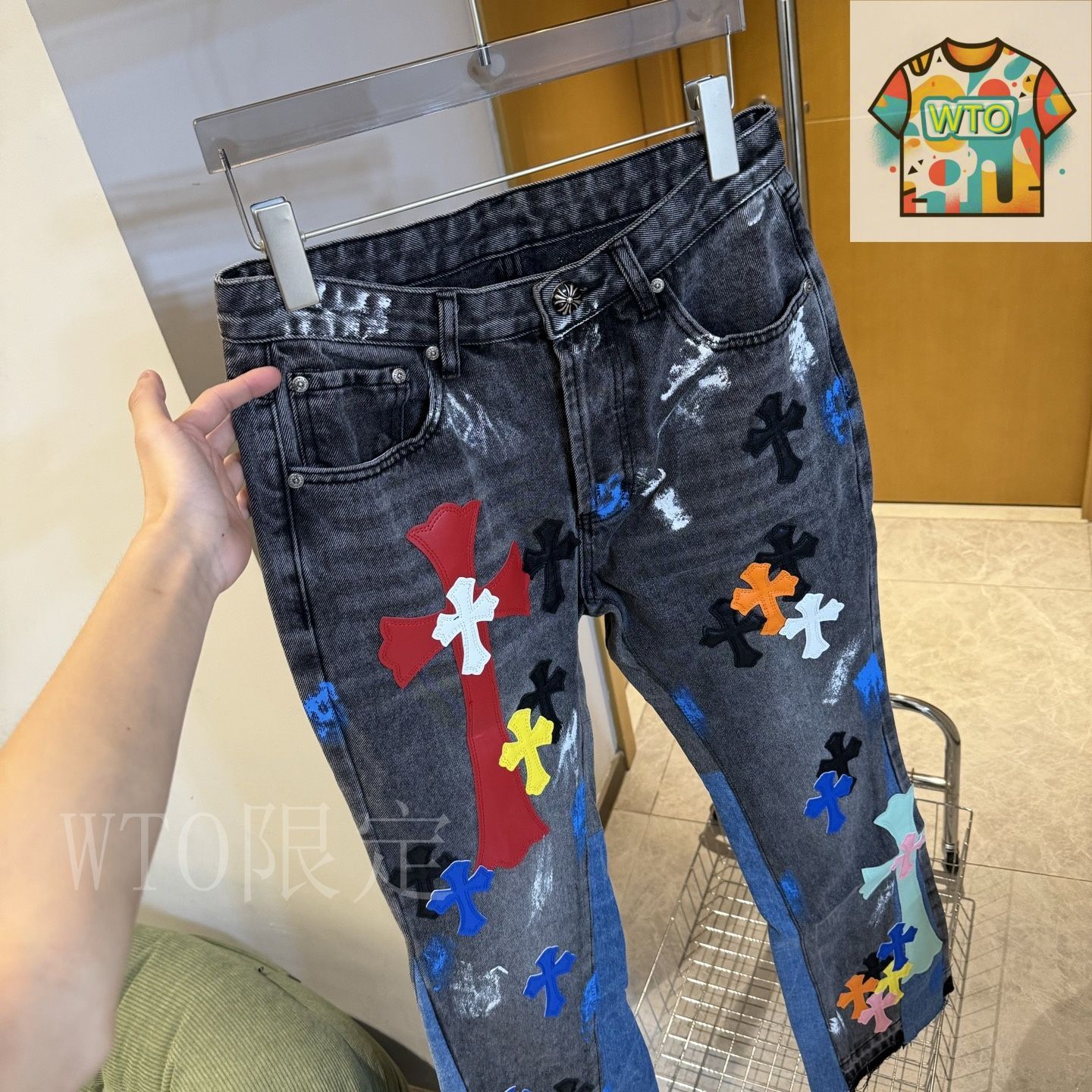 サイズ29GALLERY DEPT. Chrome Hearts コラボジーンズ