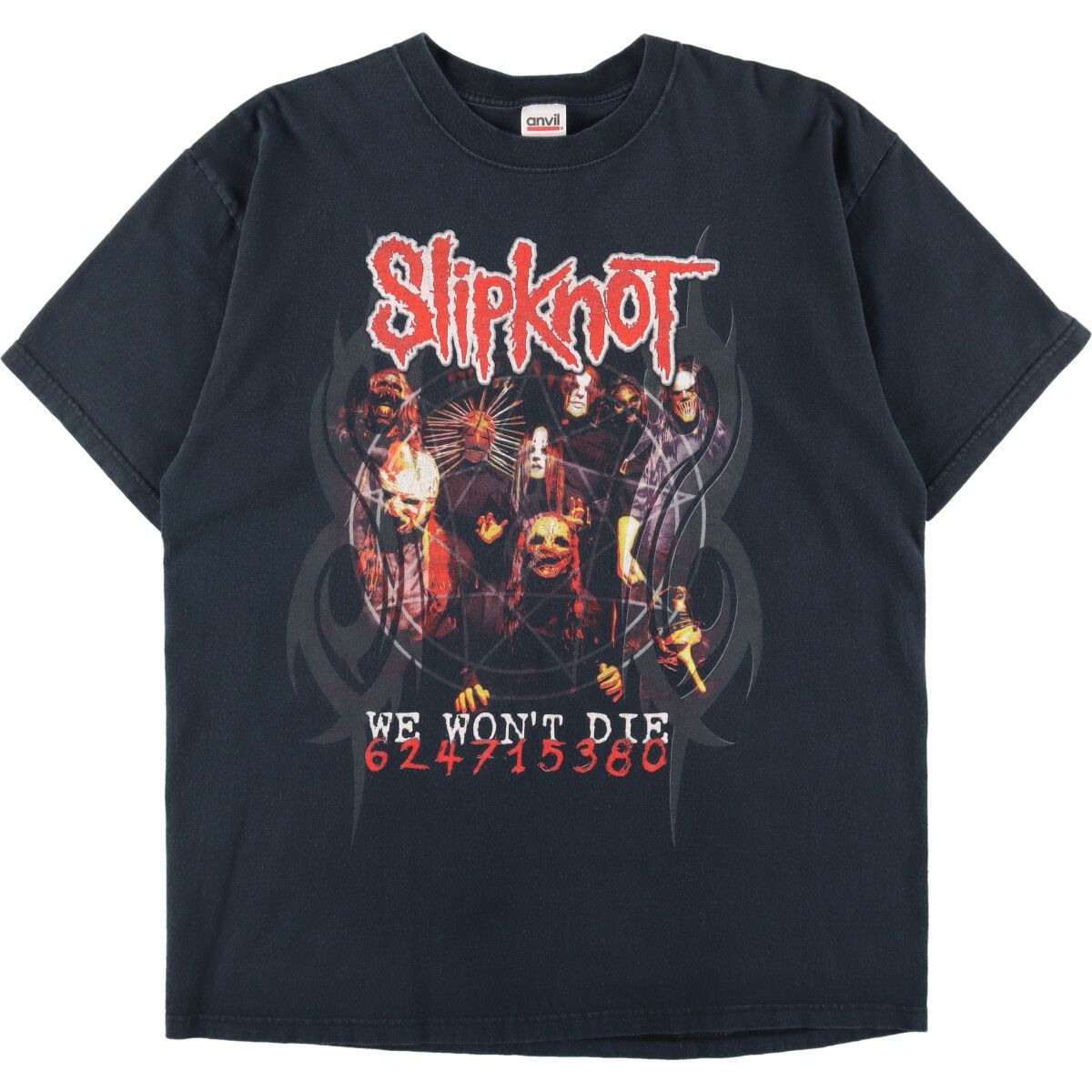 古着 00年代 anvil SLIPKNOT スリップノット 両面プリント バンドT 