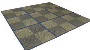 置き畳 ユニット畳 『ニール』 ブルー 82×82×1.7cm(9枚1セット) 軽量タイプ 8629540