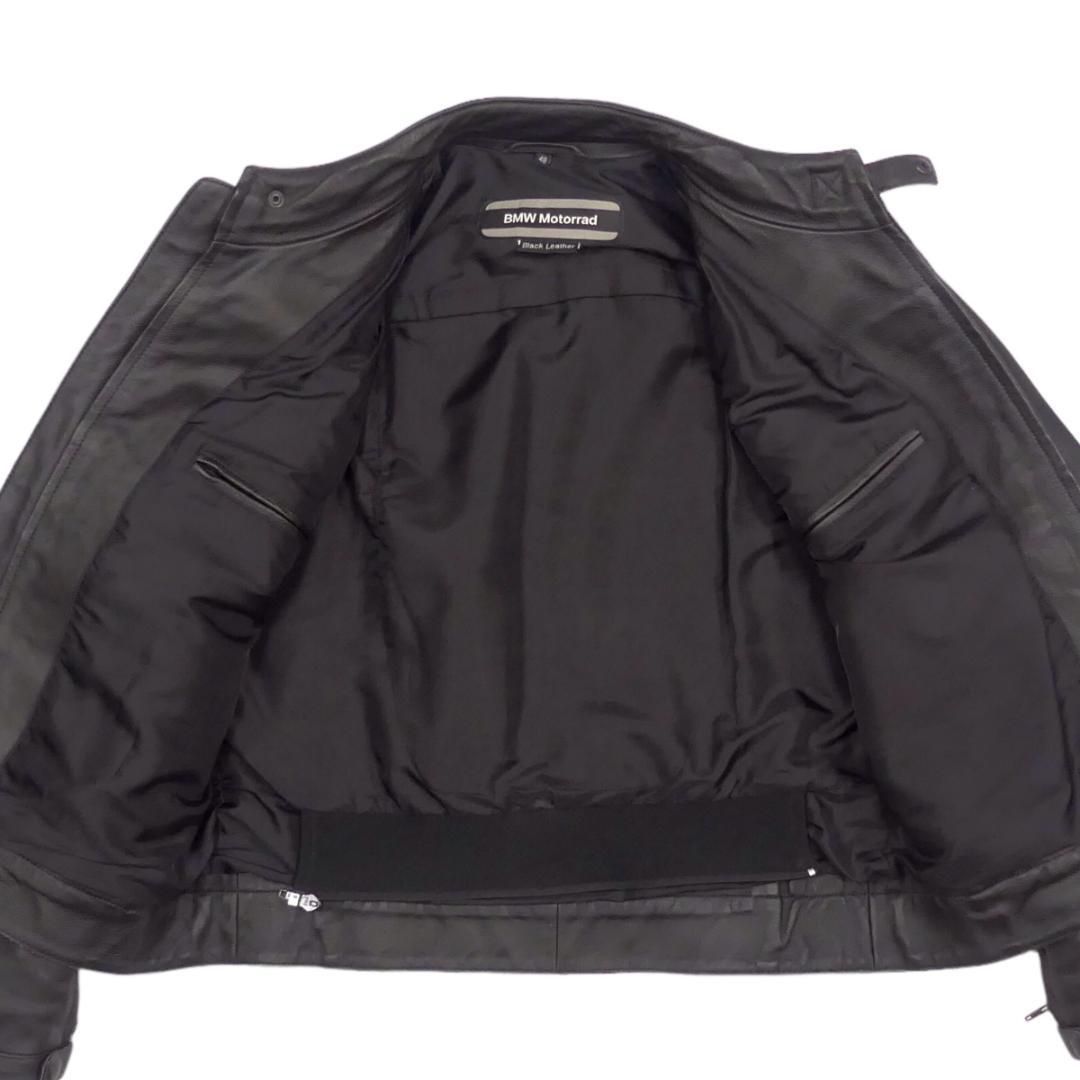 BMW ライダースジャケット 本革 L シングル 48 レザー JJ1064