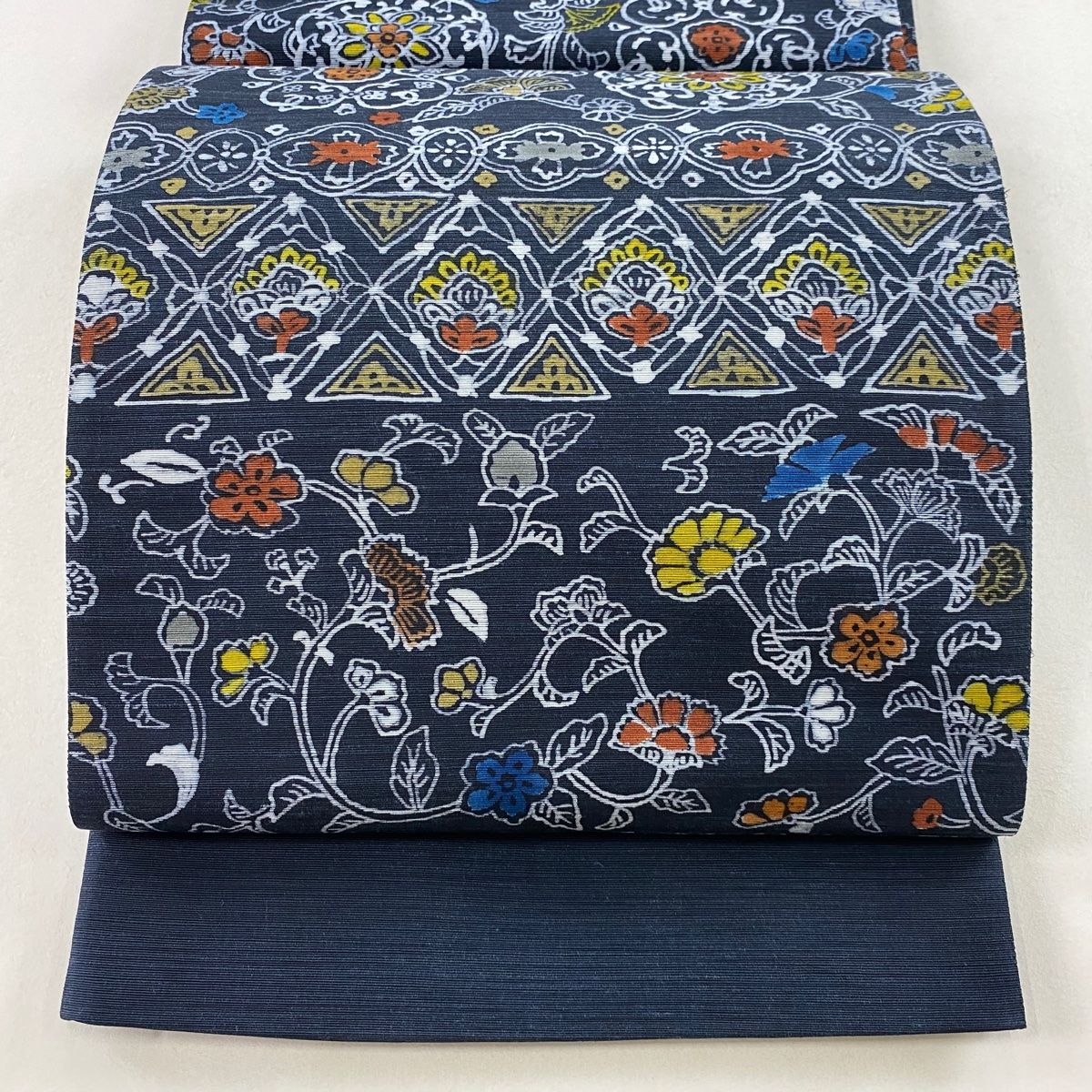 【未使用近い】美品 髭紬 袋帯 辻が花 モダン 正絹 上質 a857918ab5a02cf7e50c60b1b07824