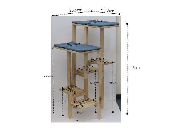 キャットタワー 天然木 ナチュラル ペット用品 猫 タワー キャットツリー おしゃれ ウッド インテリア 家具 木製 シンプル スリム 室内 据え置き