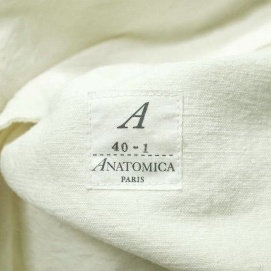 ANATOMICA アナトミカ 日本製 DOLMAN JACKET - COTTON LINEN コットンリネン ドルマンジャケット 530-511-20 40-1 WHITE ドールマン アウター【ANATOMICA】