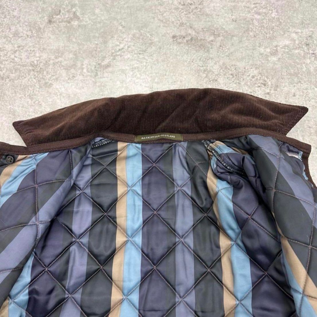 MACKINTOSH SCOTLAND マッキントッシュ スコットランド PS Paul Smith ピーエス ポールスミス コラボ キルティングコート 茶色 ブラウン S KANDAIZUMI_COM