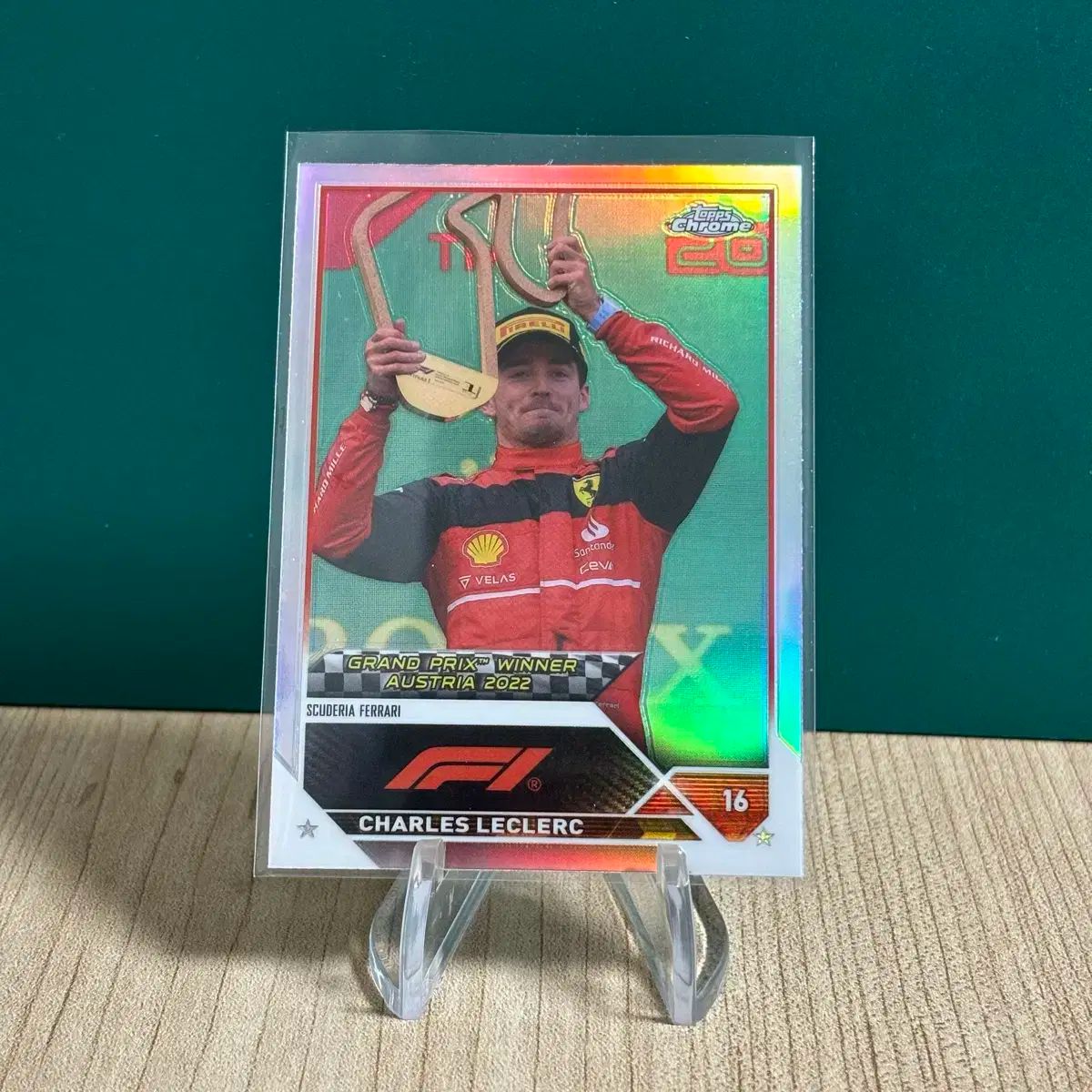 【雷市場（ポンジャン）商品韓国直送】 TOPPS トップス クロム f1 フェラーリ チャールズ ルクレア リフレクター
