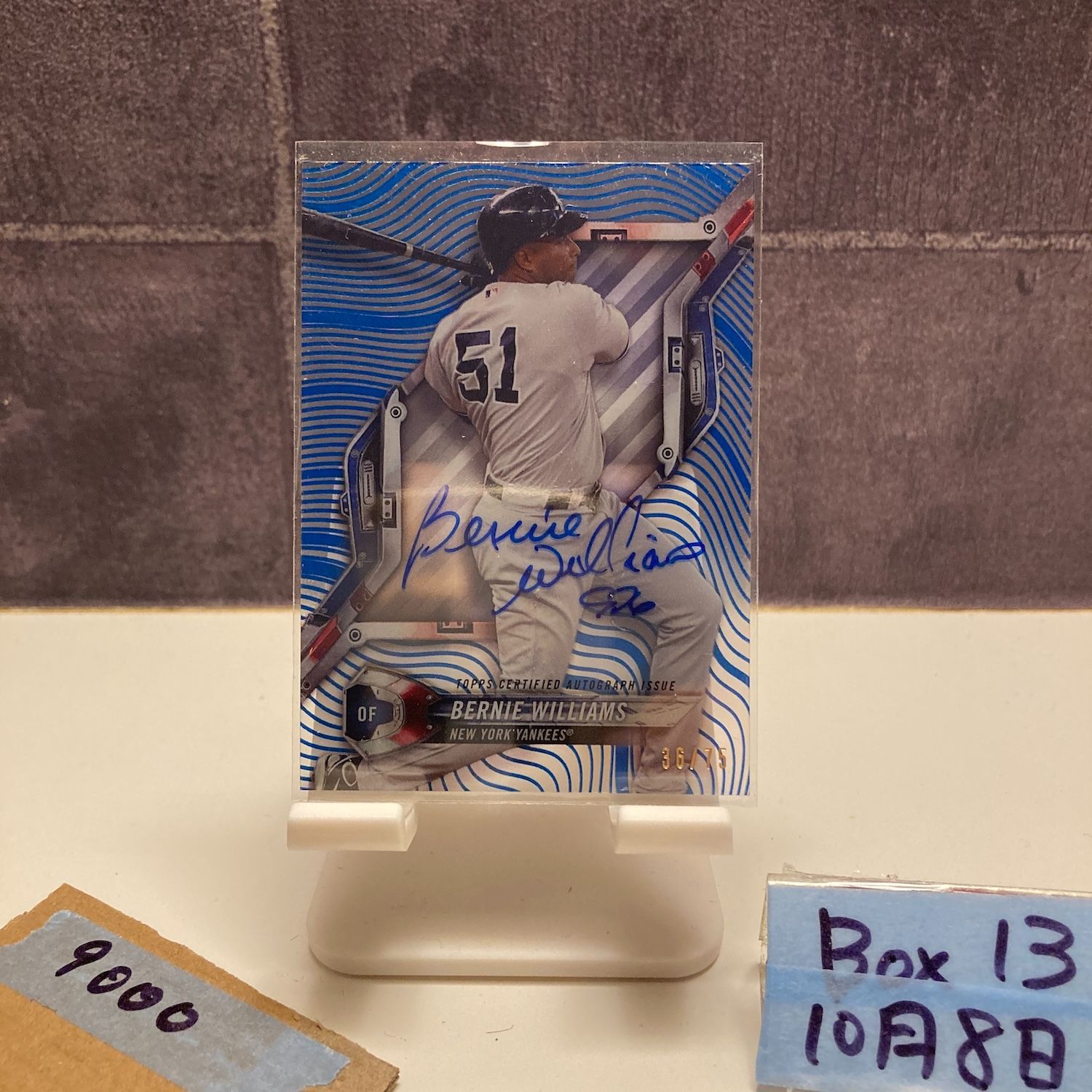 Topps Bernie Williams 36|75 直筆サインカード New York Yankees カード