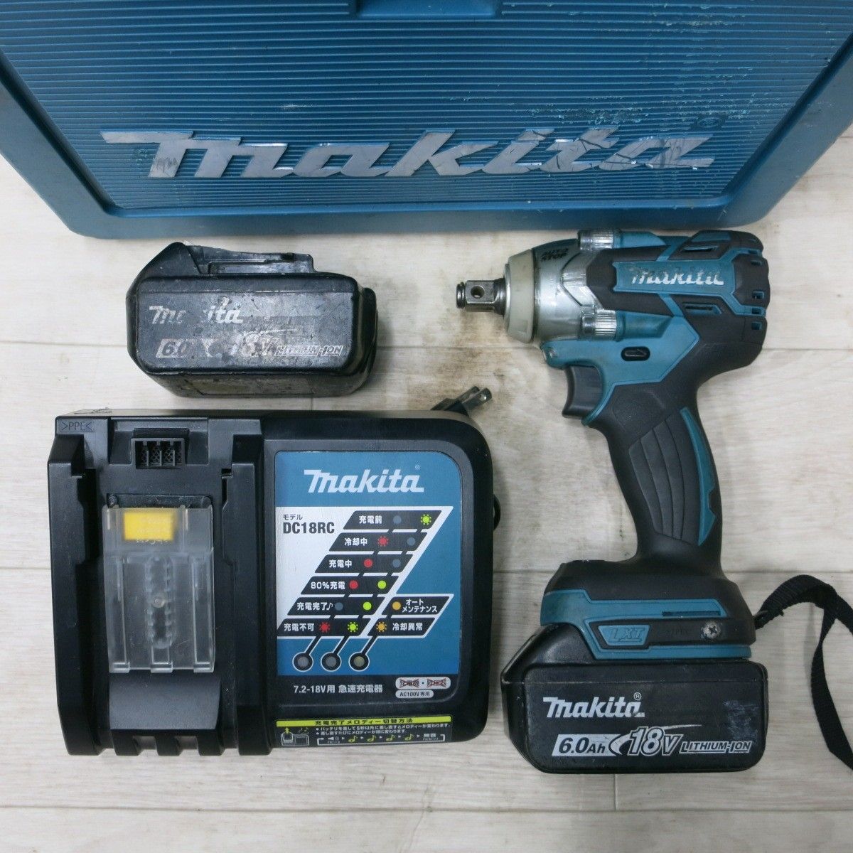 マキタ □□MAKITA 堅く ブルー 充電式インパクトレンチ 