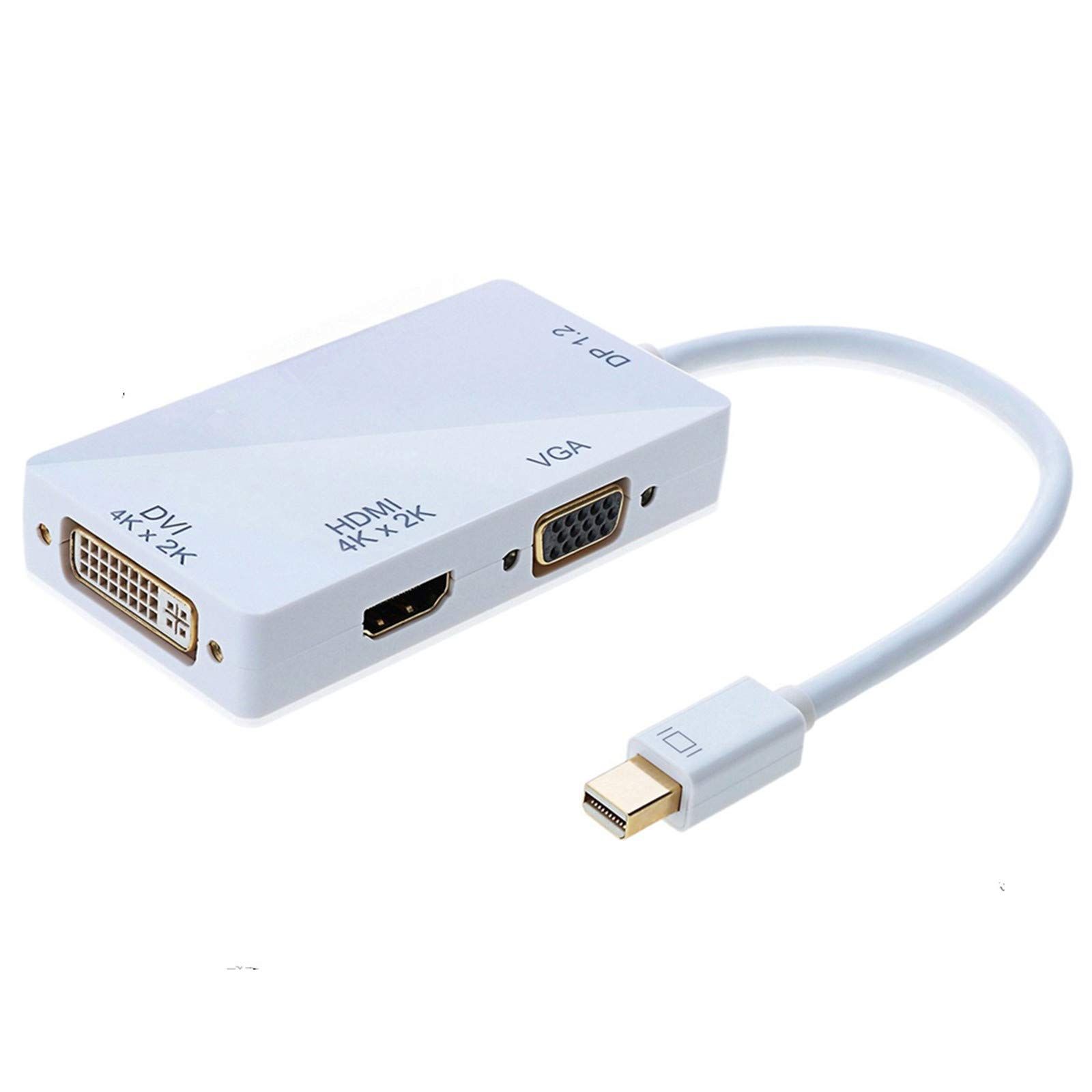新品 Mini Displayport HDMI VGA DVI 変換 アダプター 3in1 変換 ケーブル 4K 60HZ 3種類の出力 Macbook/Macbook Pro/iMac/Macbook Air/Mac Mini/Microsoft Surf