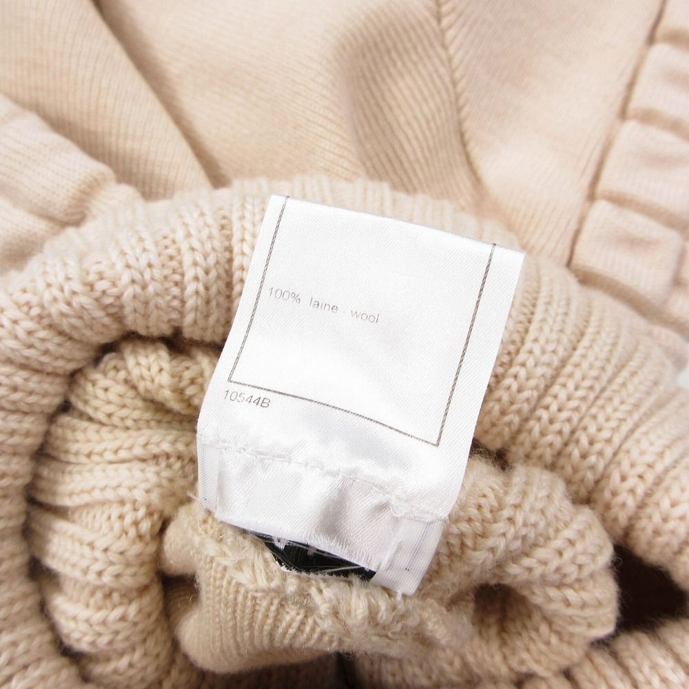 美品 Vintage CHANEL シャネル チョコバー ニット セーター タートルネック ココマーク 00A 38 M ベージュ系 レディース 【中古】 美品 Vintage CHANEL シャネル チョコバー ニット セーター