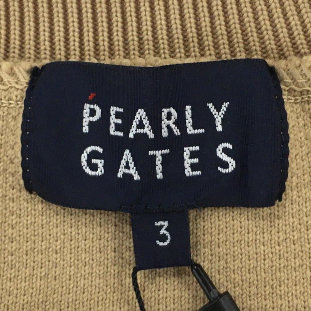パーリーゲイツ セーター ライトブラウン×黒 一部レオパード ニット メンズ 3 S ゴルフウェア PEARLY GATES LLC-HASEGAWATOSO_COM