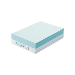 （まとめ） TANOSEE αエコカラーペーパーII B4 ライトブルー 1冊（