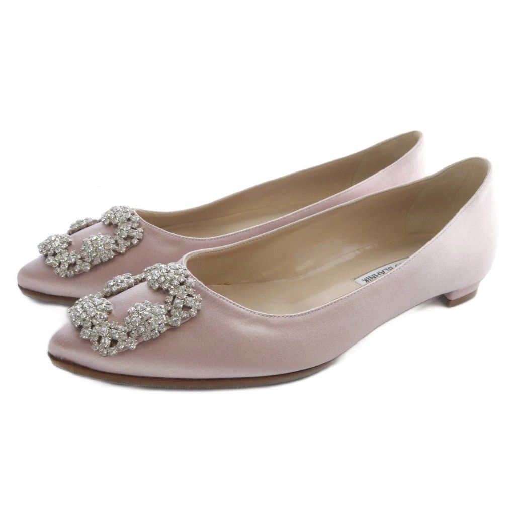マノロブラニク MANOLO BLAHNIK HANGISI ハンギシ サテン