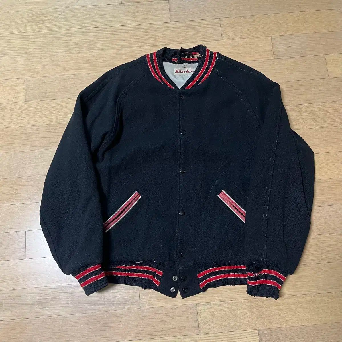 60s Lasley Knitting ヴィンテージ ウール バーシティ ジャケット 60 ザ イヤーズ