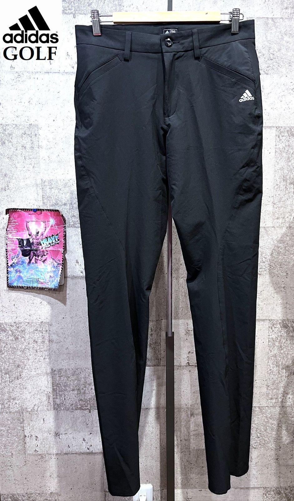 極美品 アディダス ゴルフ ストレッチパンツ 黒 M メンズ adidas テーラーメイド