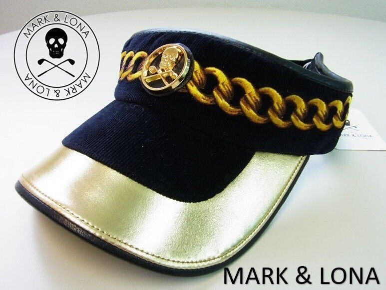 正規品 MARK-LONA マーク-ロナ Anker Sunvisor チェーン柄サークルスカルロゴサンバイザー MLF-3C-FC16 ゴールド金 本物保証