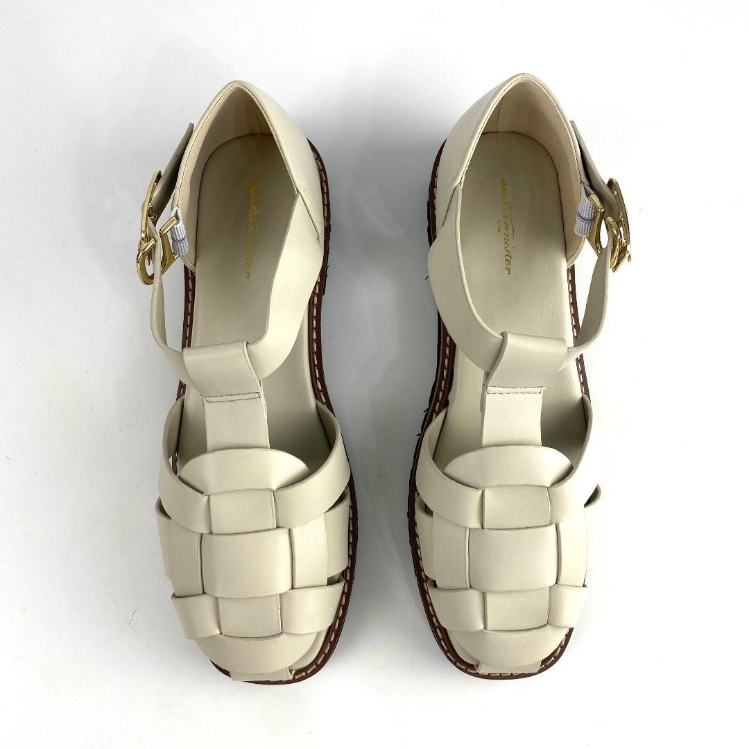 新品 Au BANNISTER グルカサンダル アイボリー 35 36 37 38 39 合成 