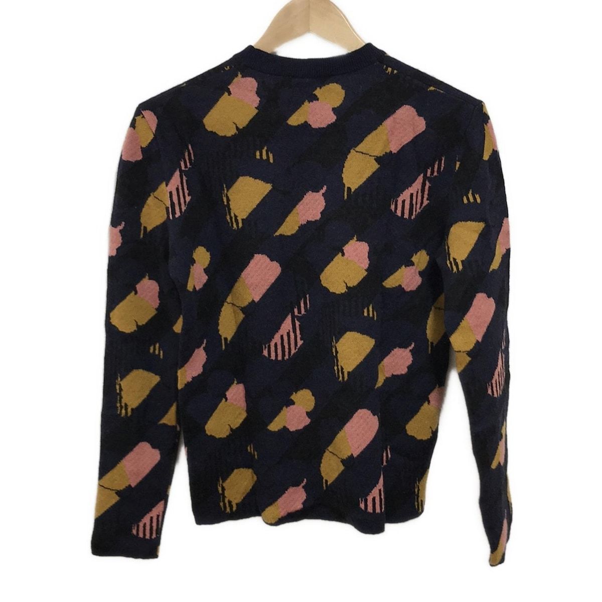 SEE BY CHLOE シーバイクロエ 長袖セーター レディース - ネイビー×黒×マルチ クルーネック