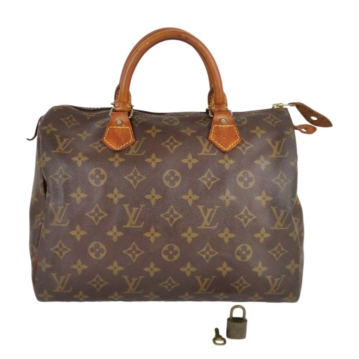 rk10373 LOUIS VUITTON ルイヴィトン SPEEDY30 スピーディ30 モノグラム ハンドバッグ ミニボストン フランス製 パドロック 南京錠