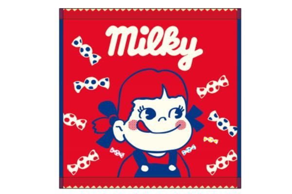 不二家 つよい ペコちゃん 非売品 ミルキー やわらかタオル 極超