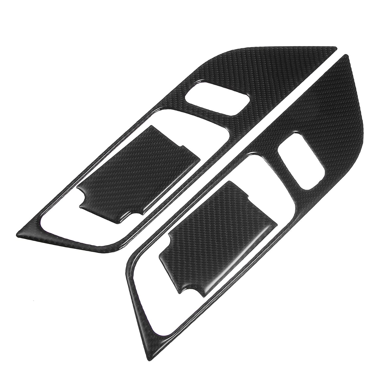 【特価セール】Fordに対応 Mustangに対応 2015-2023車 ドアハンドルステッカートリムカバー ポリウレタン炭素繊維パターン黒
