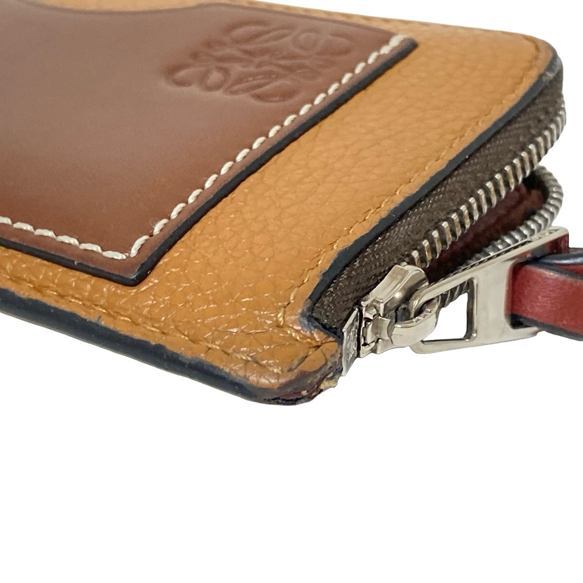 LOEWE ロエベ 財布・コインケース 茶系 - 4502525Y0036 LOEWE(ロエベ) コインケース - ブラウン×ダークブラウン レザー