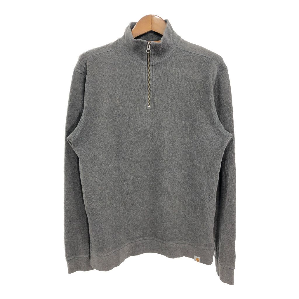 Carhartt カーハート ハーフジップ セーター グレー (メンズ MEDIUM Carhartt ハーフジップ グレー セーター