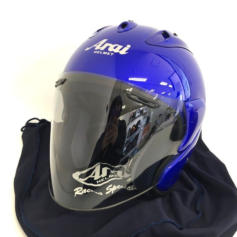 売れ筋介護用品も！ Arai SZ-RAM2 ジェットヘルメット 除菌消臭済 Lサイズ ブルー セキュリティ・セーフティ