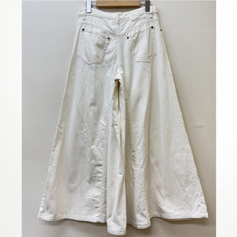 MM6 Maison Martin Margiela エムエム 6 メゾン マルタン マルジェラ その他ボトムス 19SS ハイウエスト ワイドレッグ デニム パンツ 白 ホワイト S32LA0173 S30653