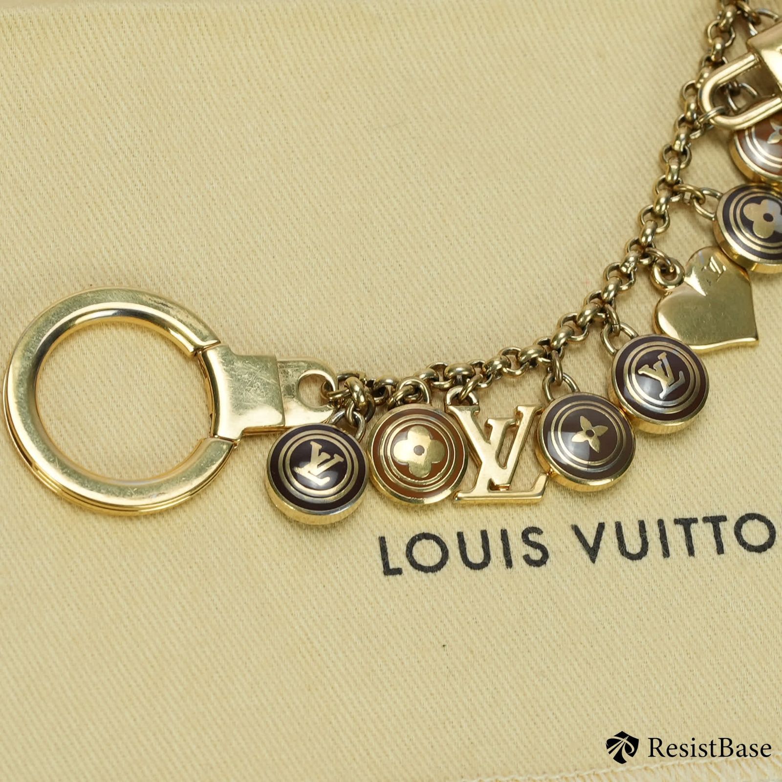 ルイ・ヴィトン ポルトクレ シェンヌ パスティーユ ゴールド色 GP