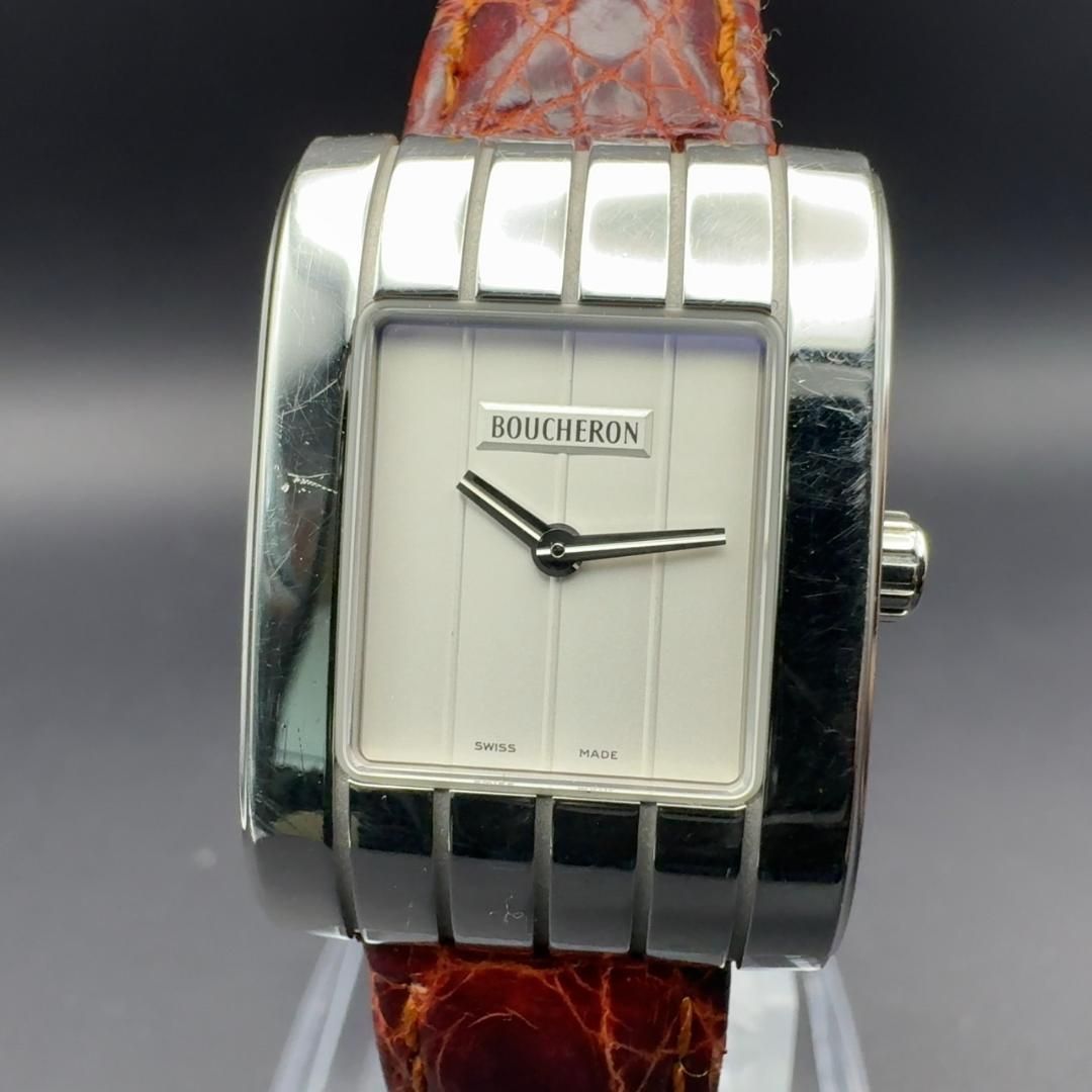 BOUCHERON ブシュロン リフレ クォーツ 腕時計 レザーベルト