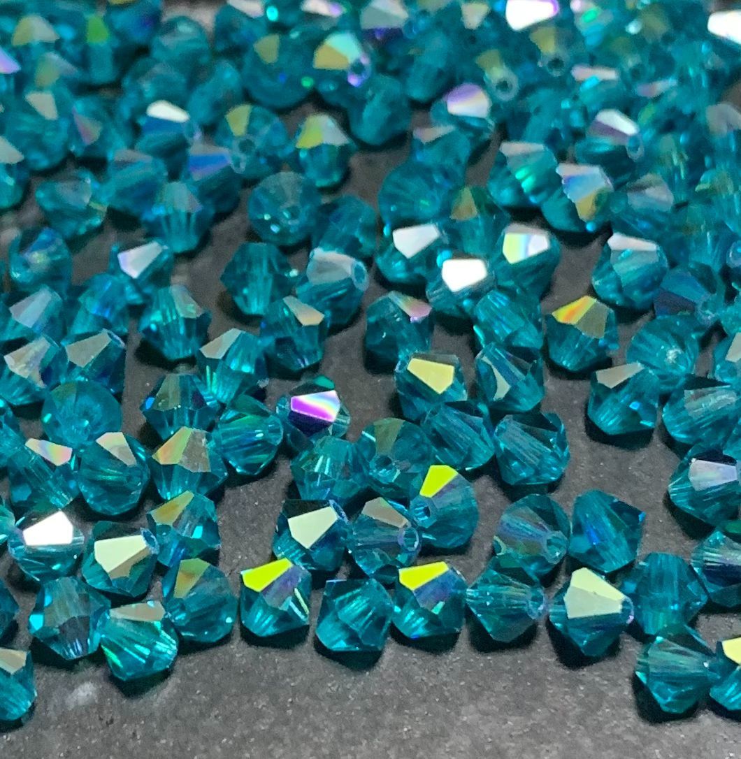 激レア‼️スワロフスキー #5301 4mm ブルージルコンABFC SWAROVSKI スワロフスキー #5301 (AB) ブルージルコン ソロバン