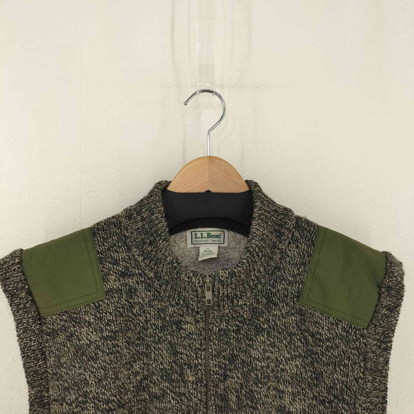 エルエルビーン L.L.Bean USA製 裏ボア ニットベスト メンズ import 