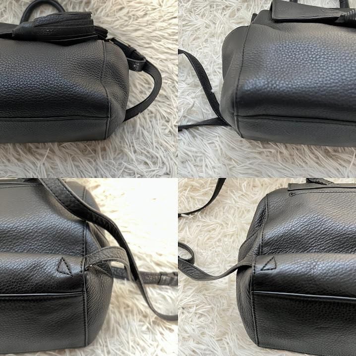 未使用級 トリーバーチ リュック レザー ミニ タッセル ロゴ金具