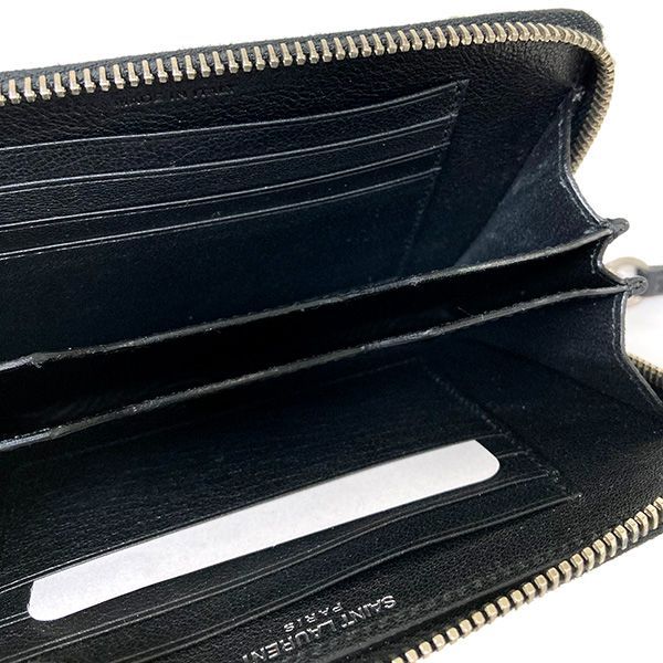 サンローランパリ スター スタッズ カード入れ ポーチ 財布 黒