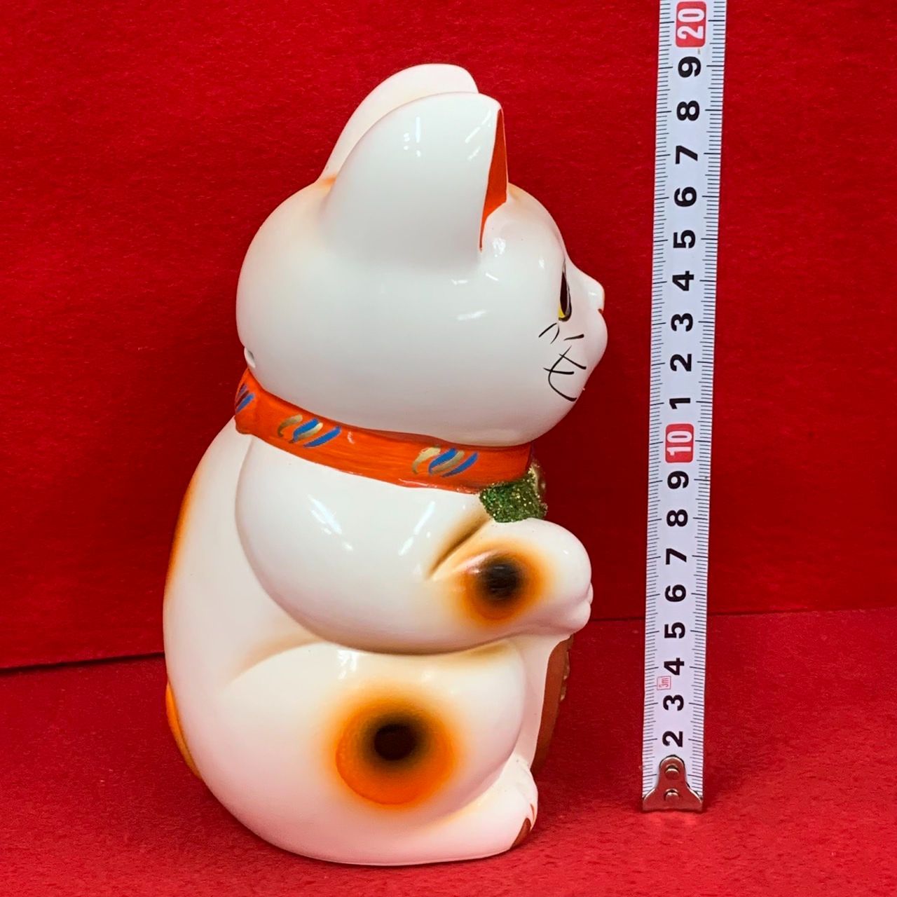 新品】常滑焼 招き猫 6号 左手 白 来福招福 送料込 - メルカリ