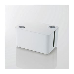(まとめ)エレコム ケーブルボックス(4個口) EKC-BOX002WH