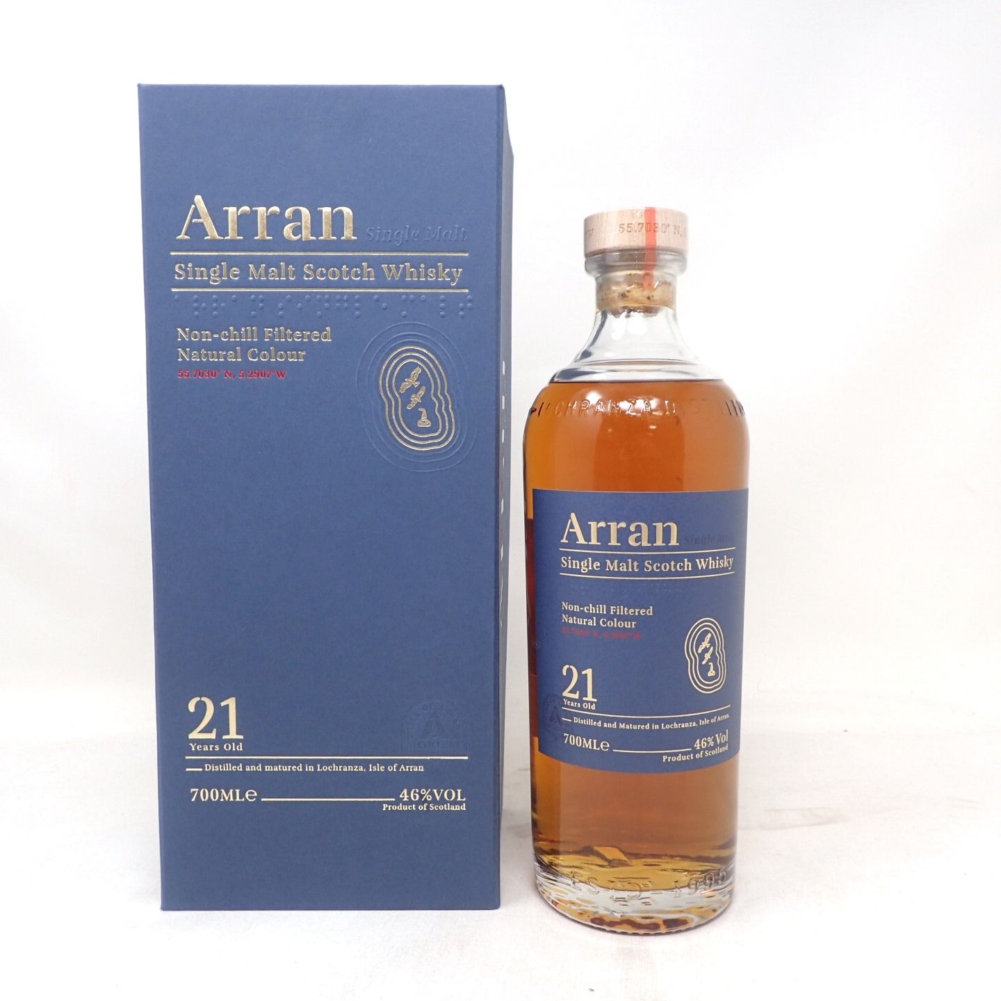 アラン シングルモルト 21年 700ml 箱付 - メルカリ