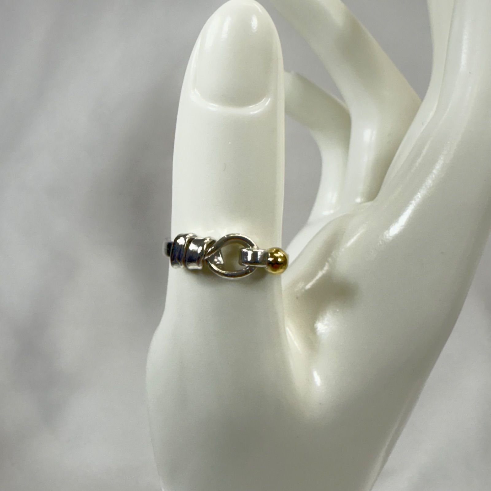 ティファニー フック＆アイ SVリング シルバー ゴールド 925×750