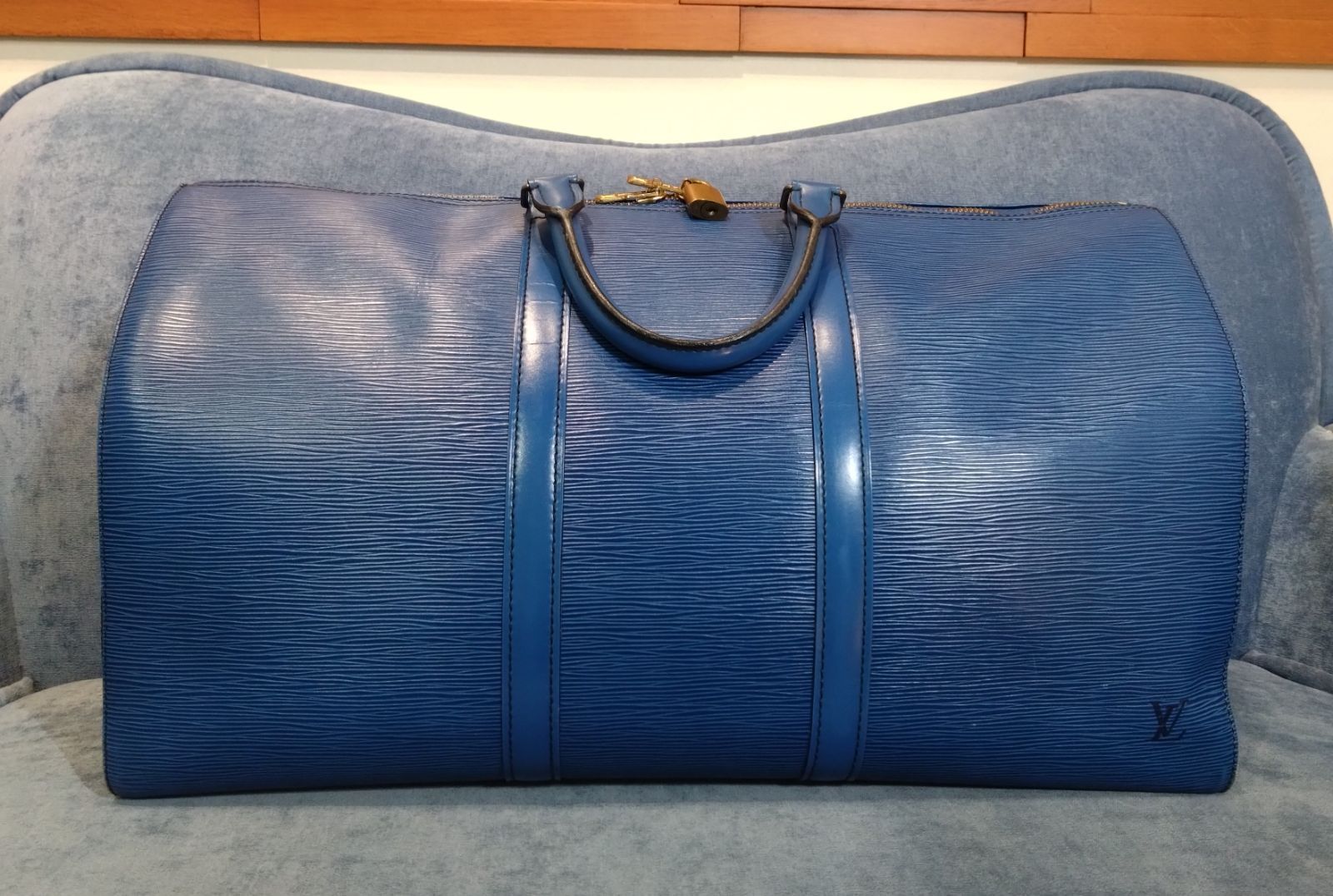 NA04466 LOUIS VUITTON ルイヴィトン エピ キーポル 50 ボストンバッグ ブルー M42965