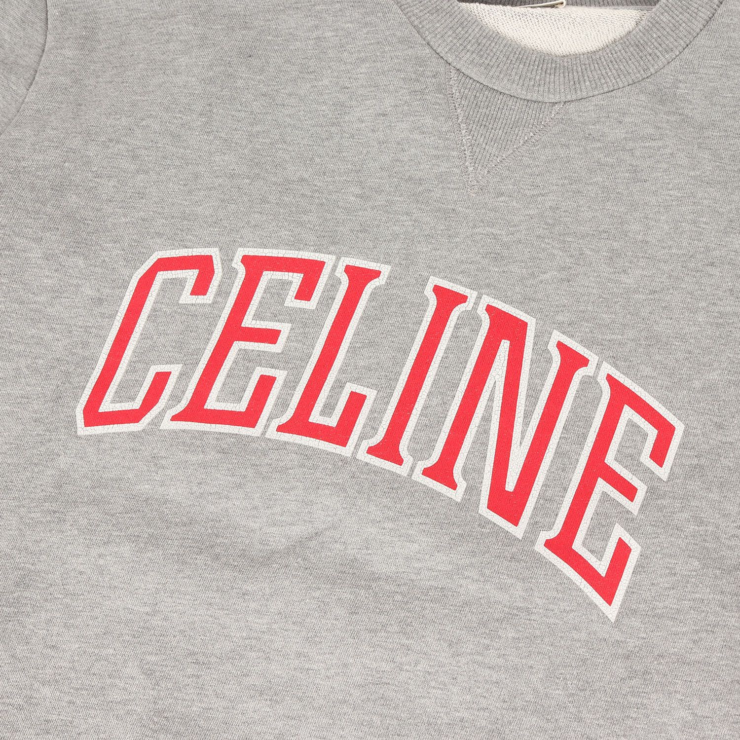 美品】CELINE セリーヌ スウェット ヘザーグレー サイズ:S | 24SS ロゴ