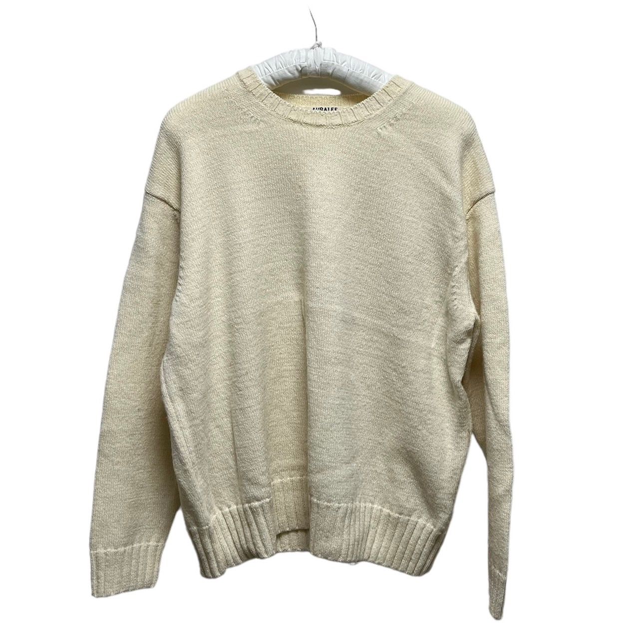 AURALEE HIGH TWIST WOOL KNIT V-NECK P/O HIGH TWIST WOOL KNIT VーNECK